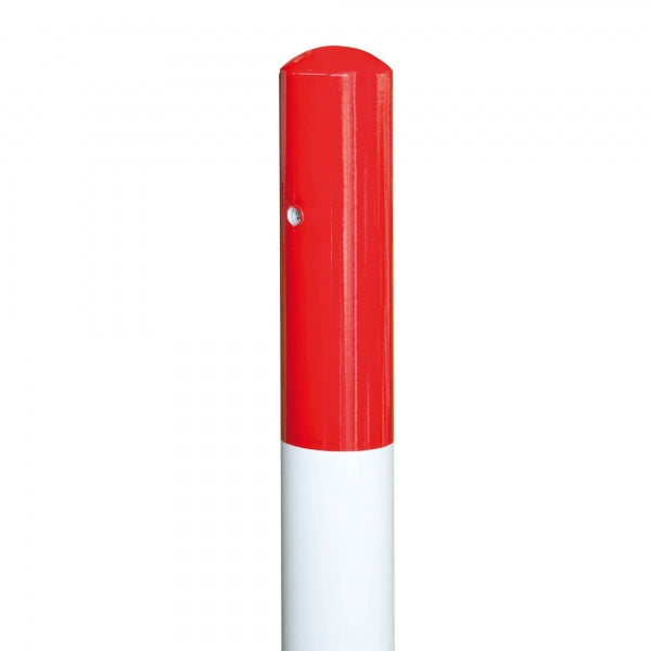Traffic Line Barrier Post Galv_red_white Top