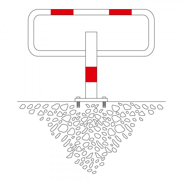 Traffic Line Commander Drop Down Frame Post Bolt Down Diagram