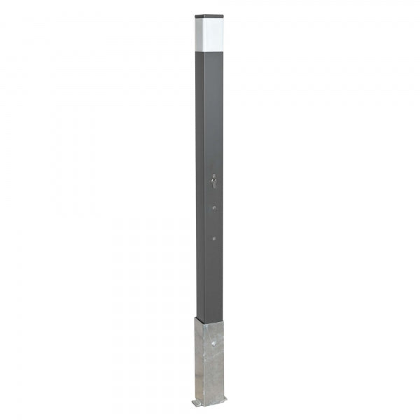 Traffic Line Removable Barrier Post 70x70 Galv_anthracite_wb Cylinder Lock