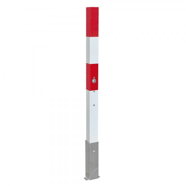 Traffic Line Removable Barrier Post 70x70 Galv_red_white Triangle Lock