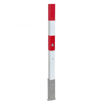 Traffic Line Removable Barrier Post 70x70 Galv_red_white Triangle Lock