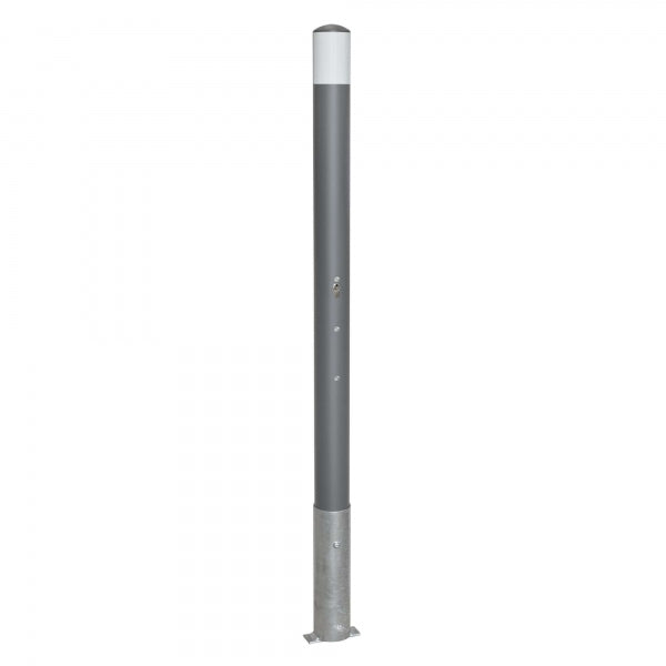 Traffic Line Removable Barrier Post 76mm Galv_anthracite_wb Cylinder Lock