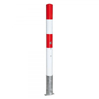 Traffic Line Removable Barrier Post 90mm Galv_red_white Triangle Lock