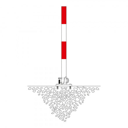 Traffic Line DEFENDER Galvanised Drop Down Post Bollard 1000mm