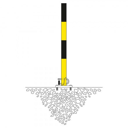 Traffic Line DEFENDER Galvanised Drop Down Post Bollard 1000mm